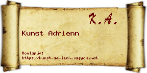 Kunst Adrienn névjegykártya